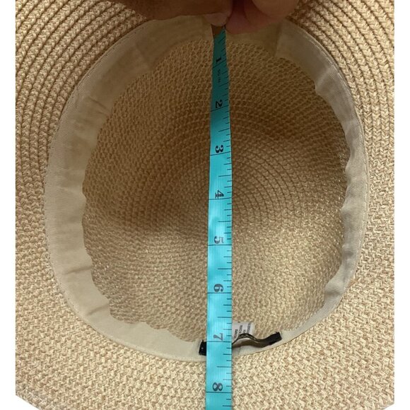 Magid Womens Straw Floppy Sun Sun Hat Neutral Beige Color - Picture 9 of 10